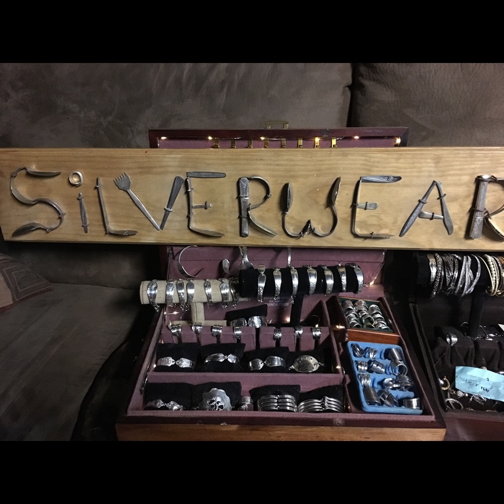 Handcrafted vintage silverware jewelry